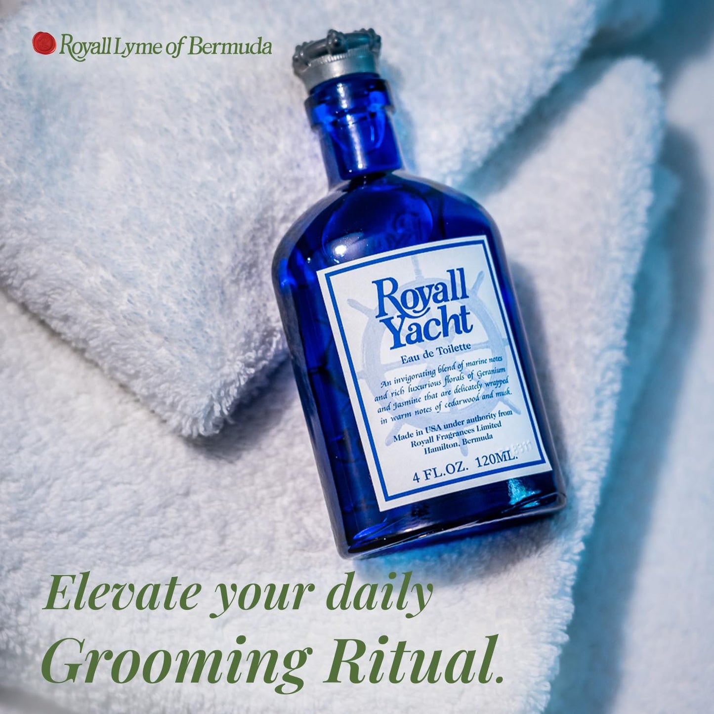 Royall Yacht Eau de Toilette, Classic Aftershave Cologne for Men with Bay Rum, Royal Lyme Fine Perfume Scent, Fragrance Gift, Masculine Grooming