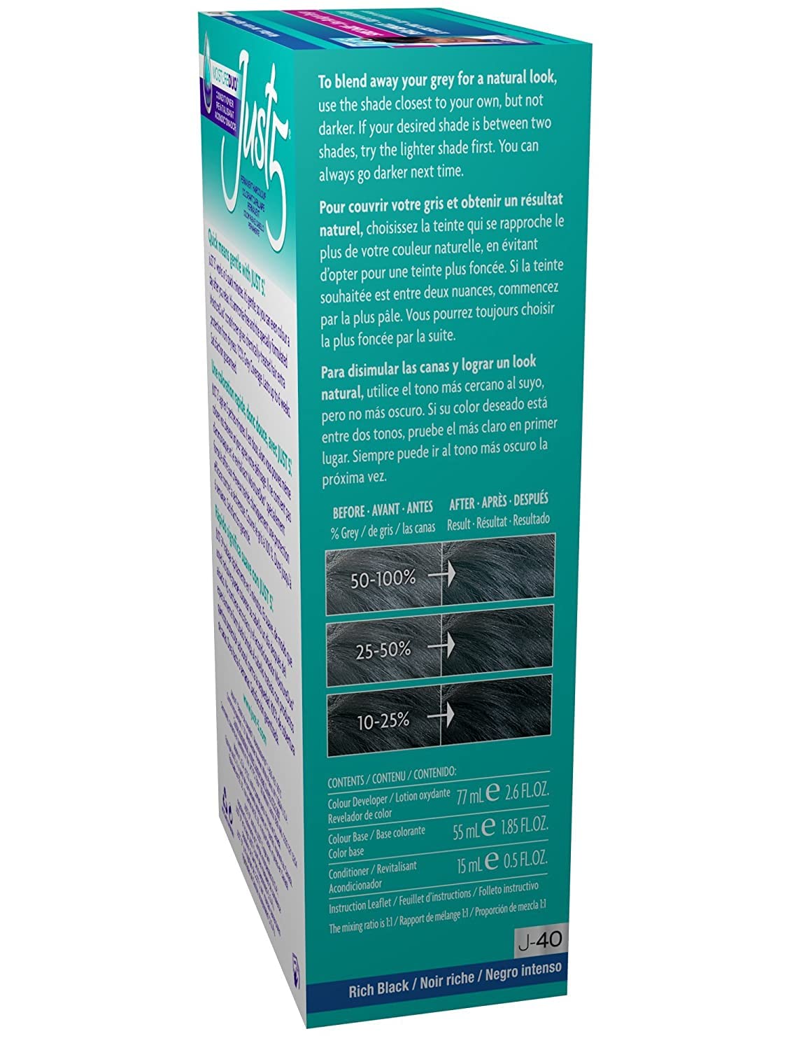 Just 5 Color Rich Black J-40 (3 Pack)