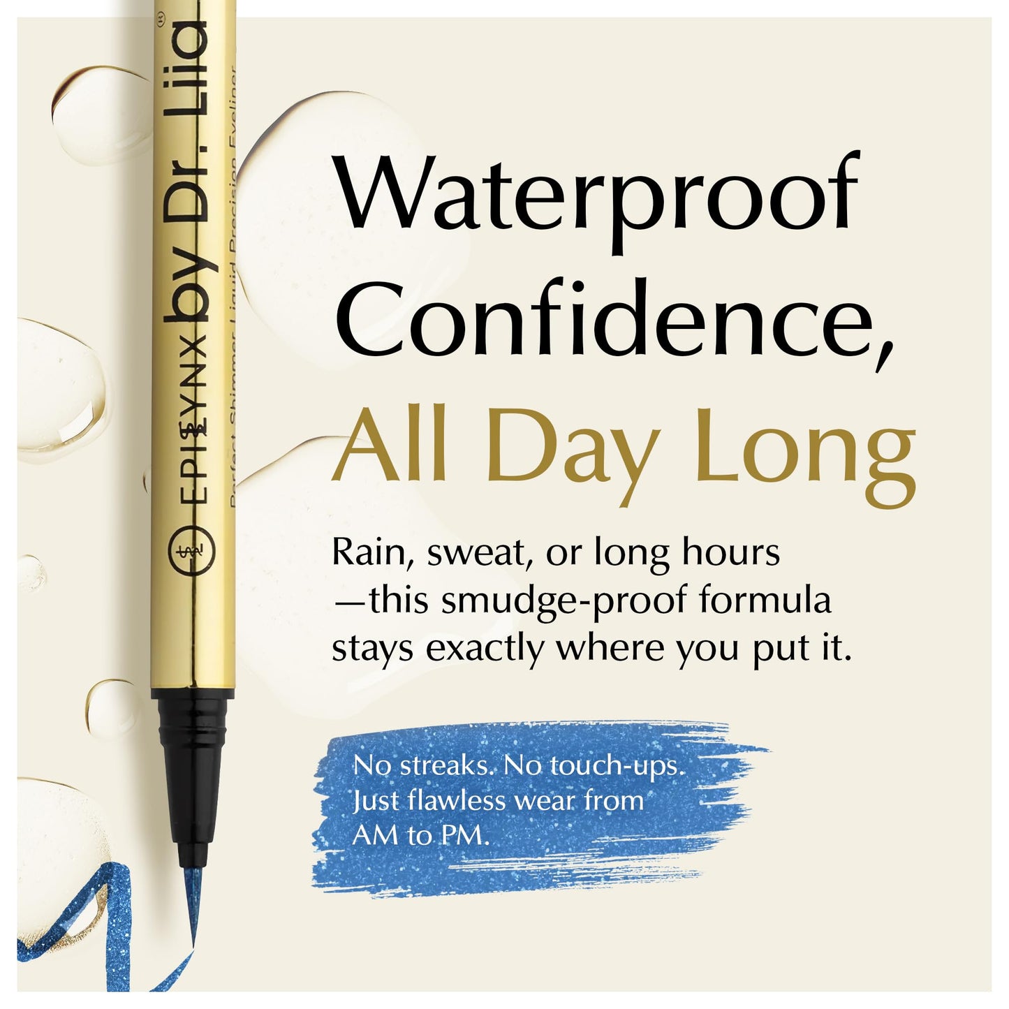Liquid Eyeliner - Hypoallergenic Eyeliner with Fine Brush Tip, Long-Lasting Waterproof Eye Liner - Cruelty-Free, Vegan, Hypoallergenic, Gluten-Free