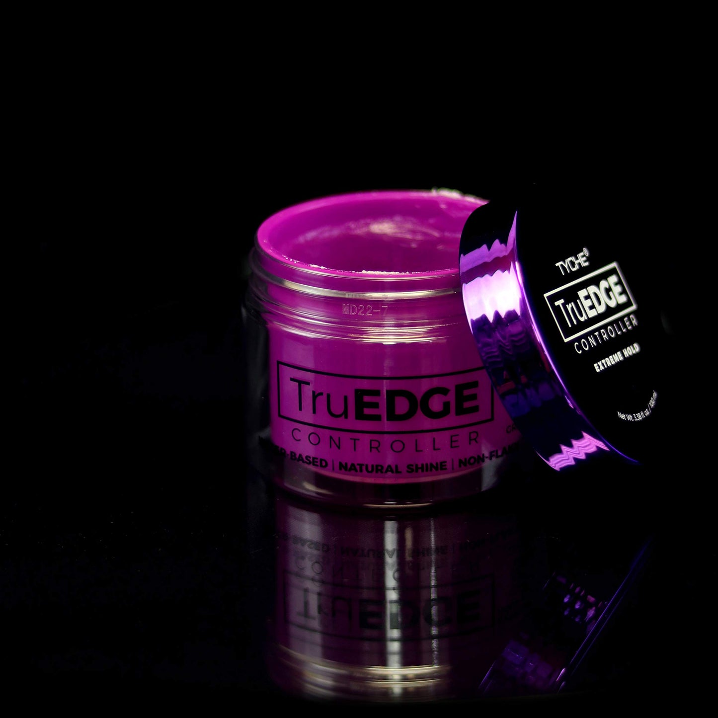 Tyche TruEDGE Controller Extreme Hold Water-Based Pomade - Ntaural Shine & Non-Flaky Scented Edge Control - Perfect for Hair-Braiding (Grape)
