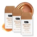 b.pure Moisturizing Bronzer Drops | Rose Gold | Tinted Face & Skin Glow Enhancer | 1 oz, 3-Pack