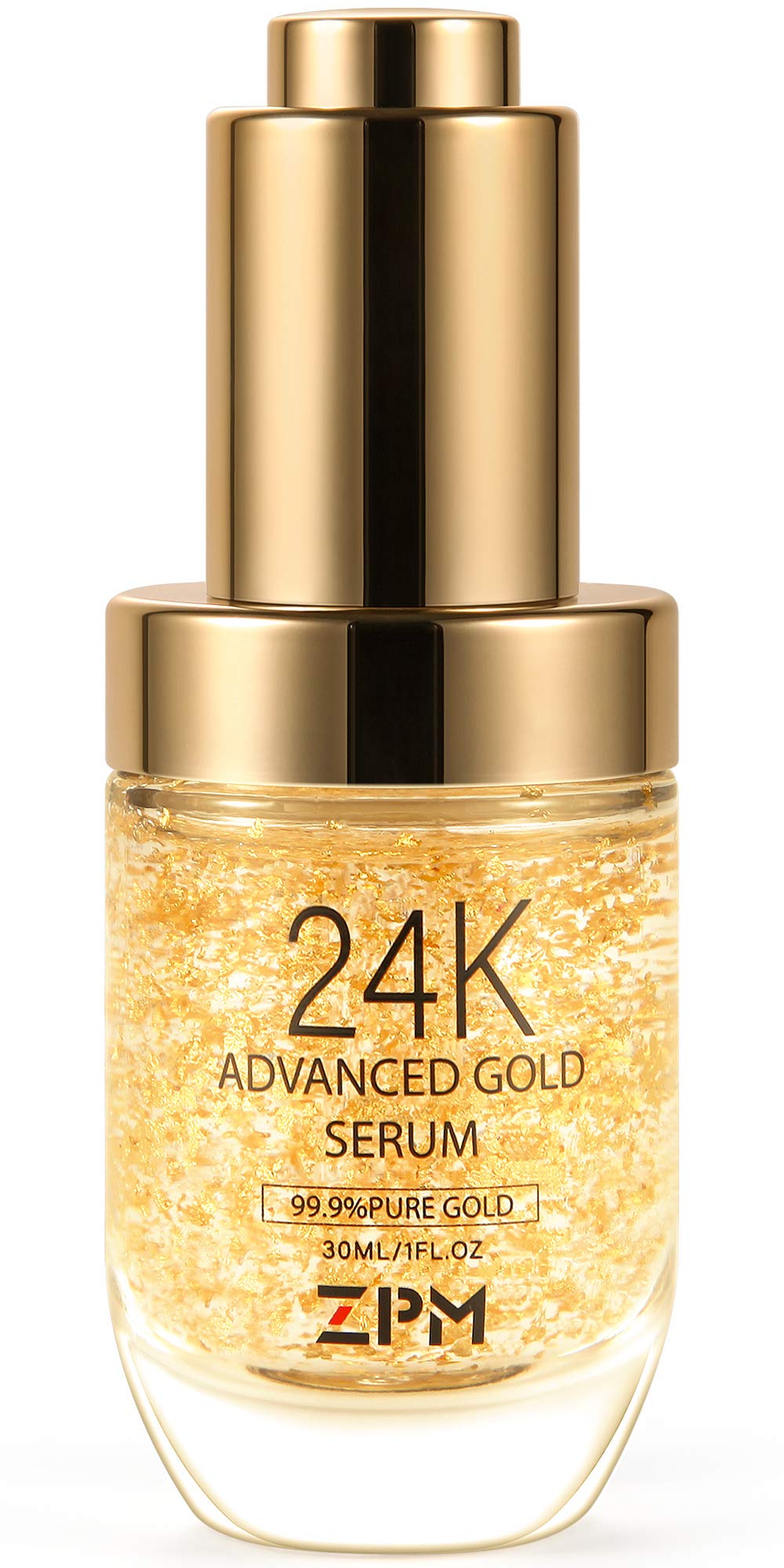 24K Gold Anti Aging Face Serum Moisturizer Enriched with Vitamin C Serum, Hyaluronic Acid, Vitamin E Cream for Day and Night Wrinkle Reduction