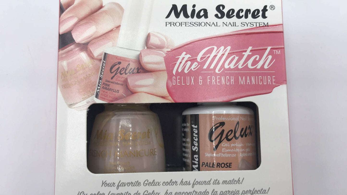 THE MATCH- GELUX & FRENCH -PALE ROSE SKU GF-120 Beauty & Personal Care Mia Secret