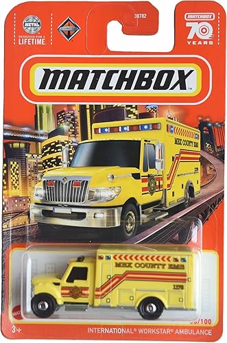 Matchbox International Workstar Ambulance, Yellow 38/100