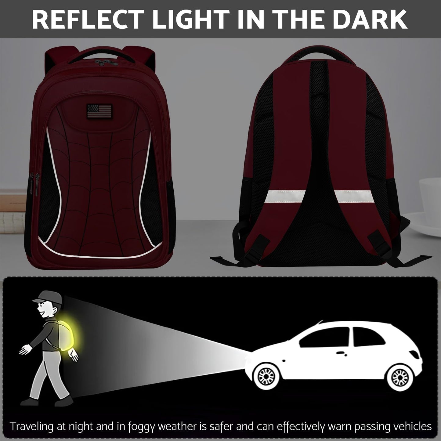 Meiwaote Kids Backpack for Boys,Cool Boys Backpack for Children Elementary Middle School Students,Lightweight School Bookbag for Travel and Daily Use