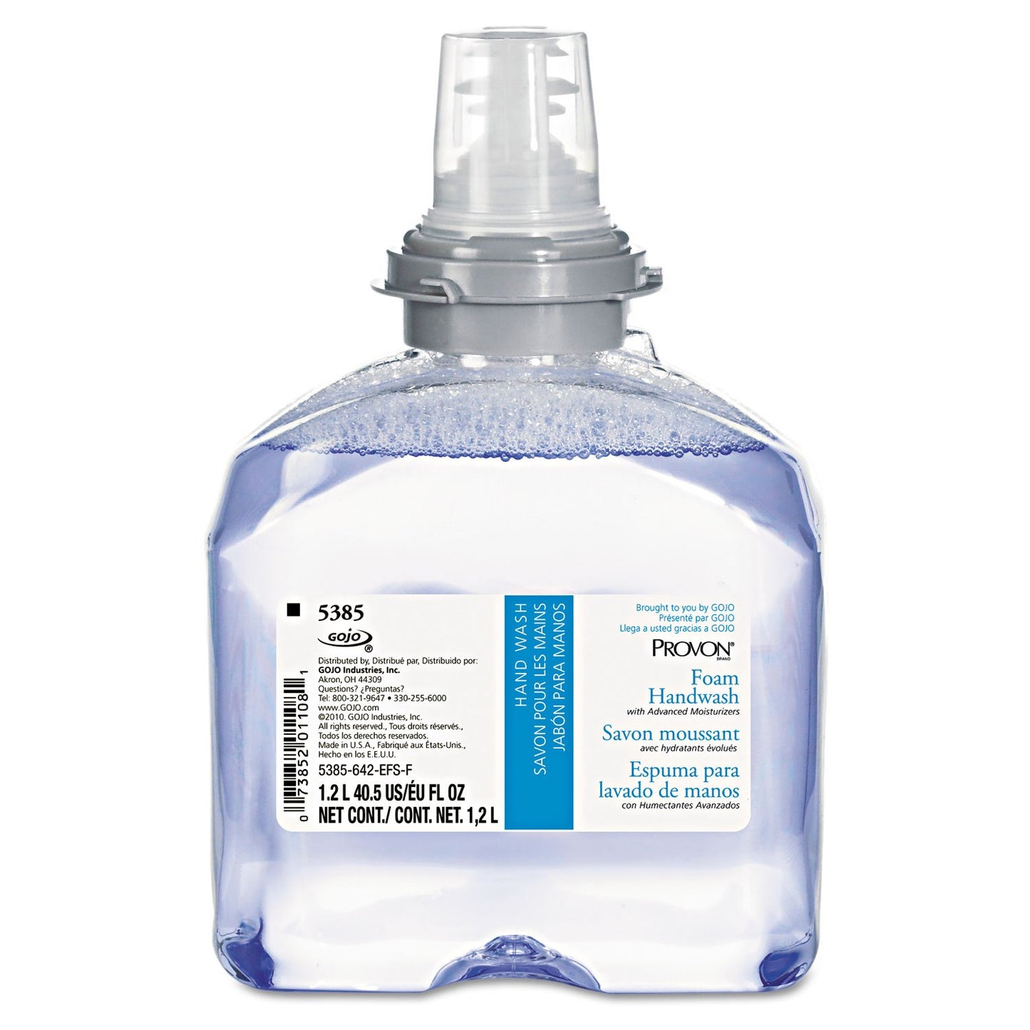 GO-JO INDUSTRIES 538502 Foam Handwash w/Advanced Moisturizers, Cranberry, 1200mL Refill, 2/Carton