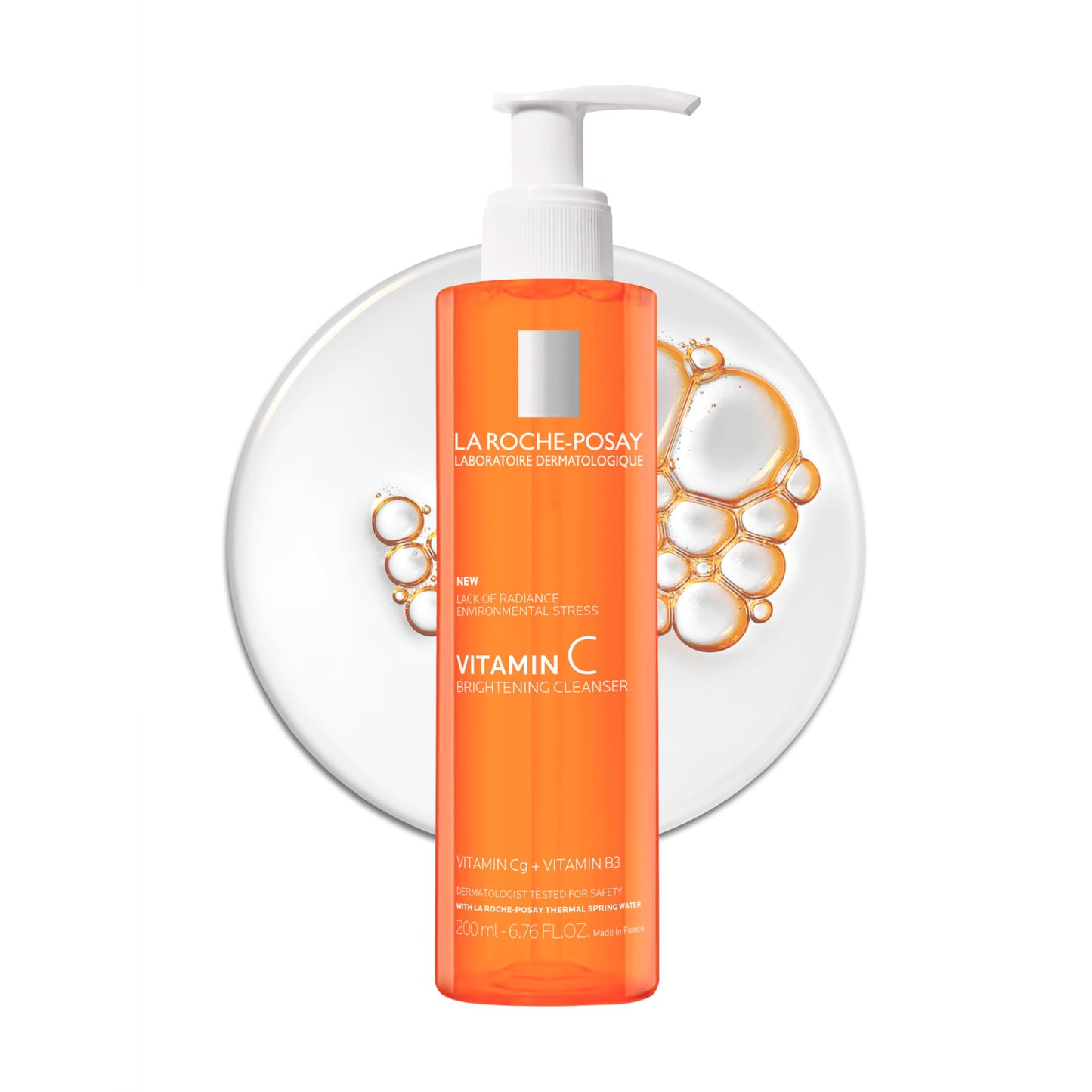La Roche-Posay Vitamin C Brightening Face Wash, Gentle Foaming Facial Cleanser with Vitamin Cg and Vitamin B3 to Brighten and Even Skin Tone, Vitamin Beauty and Personal Care La Roche-Posay