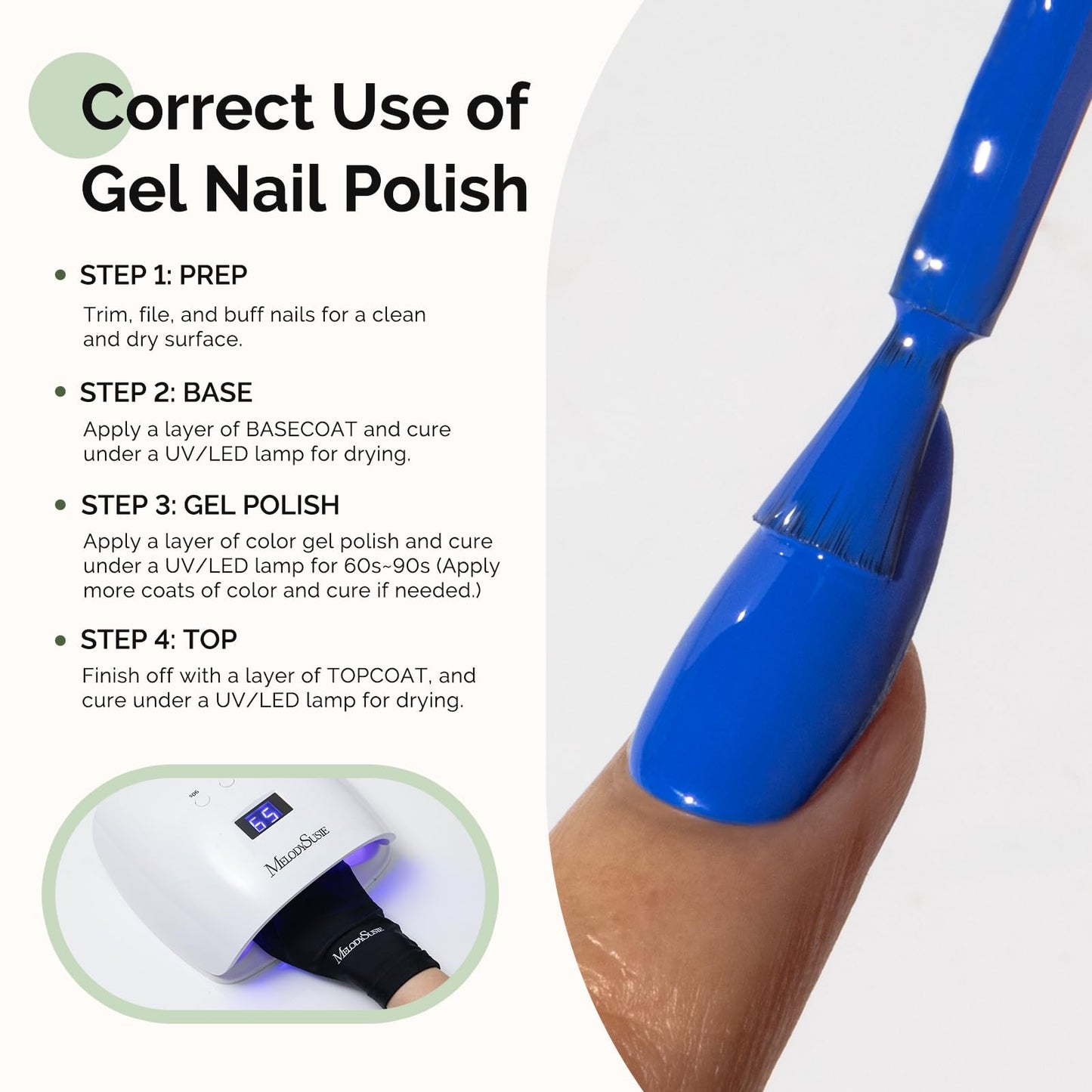 MelodySusie Hema Free Gel Nail Polish, 0.5 Fl Oz Thick Royal Blue Gel Polish, Non Toxic, Long Lasting, Soak Off UV Nail Polish, Manicure Nail Design Beauty and Personal Care MelodySusie