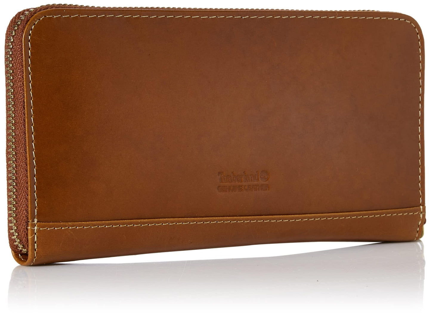 Timberland Women's Leather Rfid Zip Around Wallet Clutch With Wristlet Strap, Cognac (Buff Apache), One Size