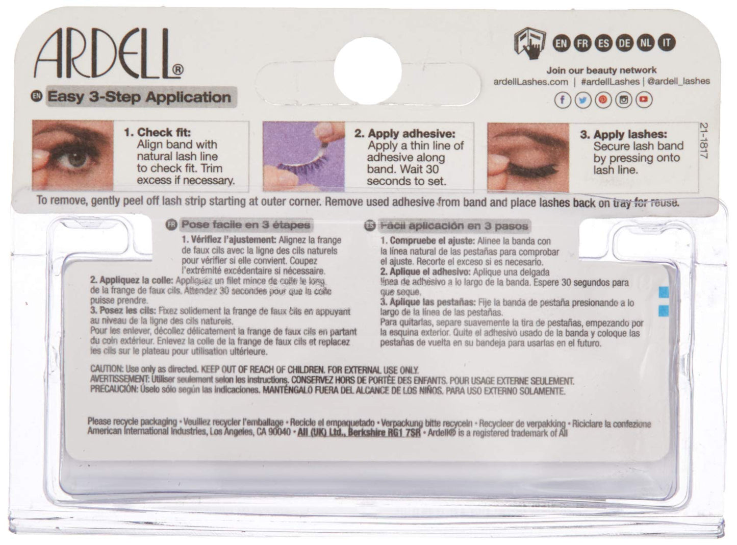 Ardell Glamour Lash-113 Black, 2 Pack
