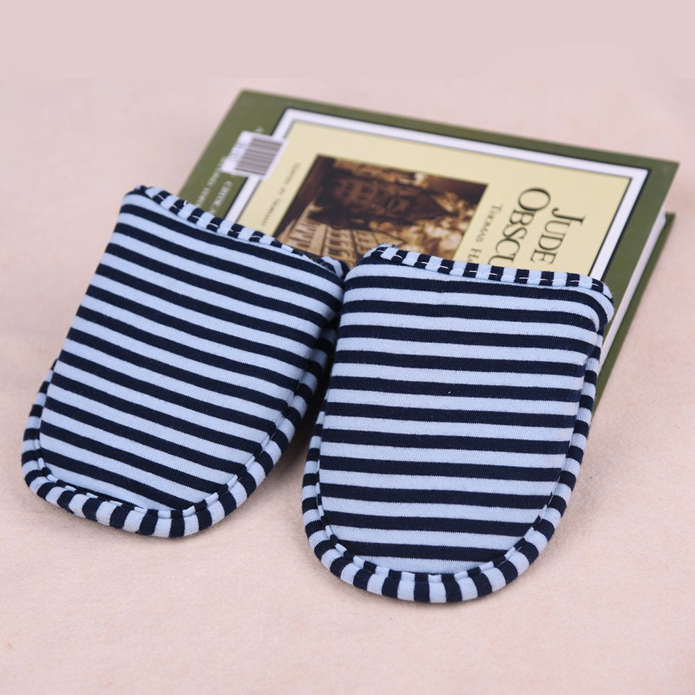 Foldable Travel Slippers - Soft Cotton Anti-slip, SPA/House/Guest Slippers for Family,Hotel,Portable,Not Disposable,Men & Women (Blue stripes) Beauty & Personal Care Wbestexercises