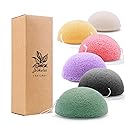 Konjac Facial Sponges for Cleansing Exfoliating - Konjac Face Sponge for Washing Face Body, Natural Cleaning Puff Buff Scrubber for Shower Bath SPA