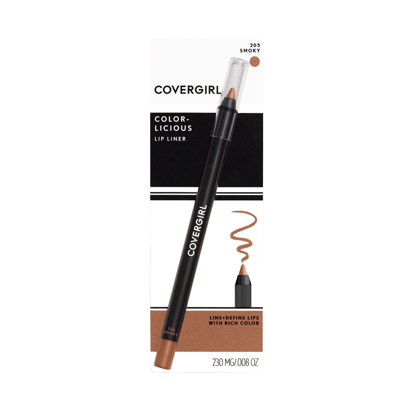 COVERGIRL Colorlicious Lip Perfection Lip Liner Smoky 205, .04 oz (packaging may vary) Beauty & Personal Care COVERGIRL
