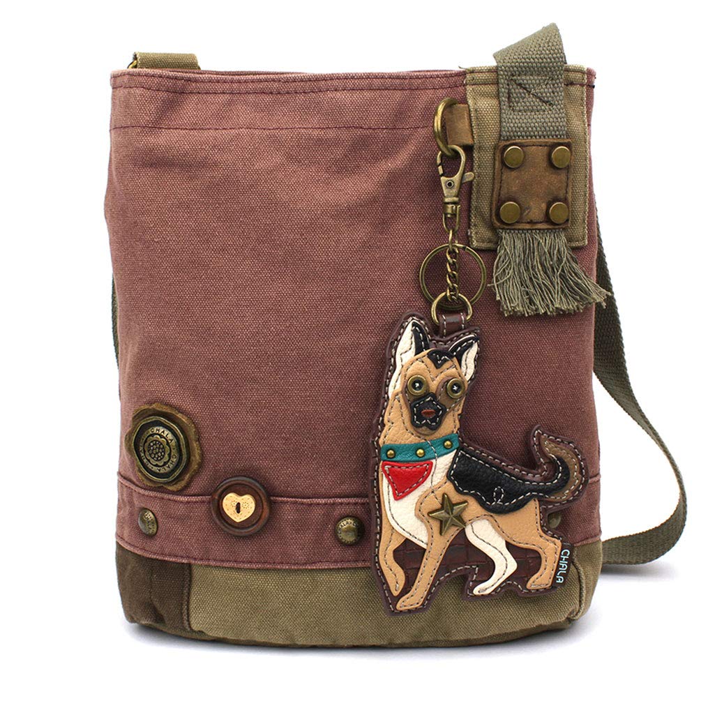 Chala Patch Crossbody - GermanShepherd- Mauve
