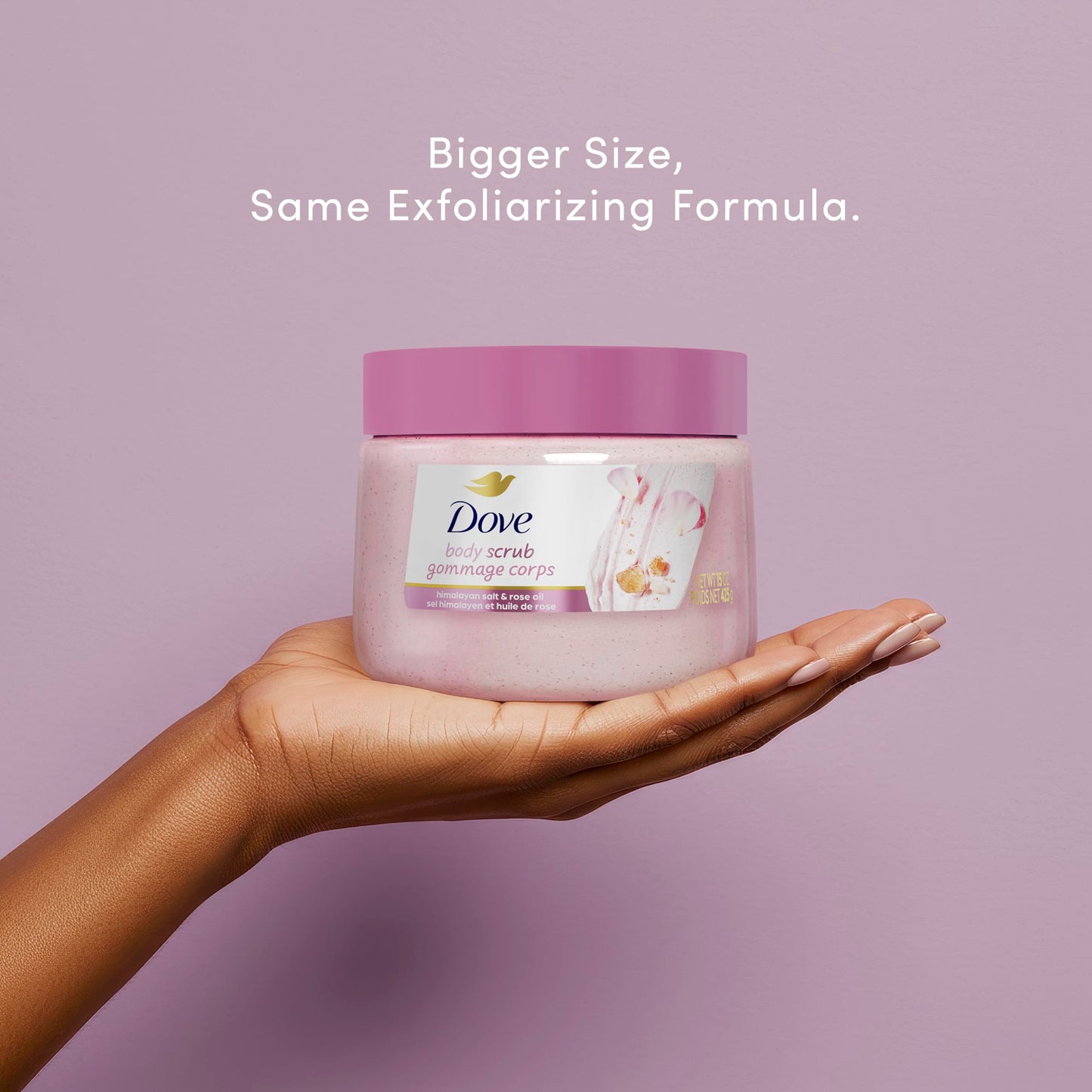 Dove Himalayan Salt & Rose Oil Body Scrub Exfoliates and Deeply Nourishes for Smooth, Radiant Skin 15 oz Beauty & Personal Care Dove