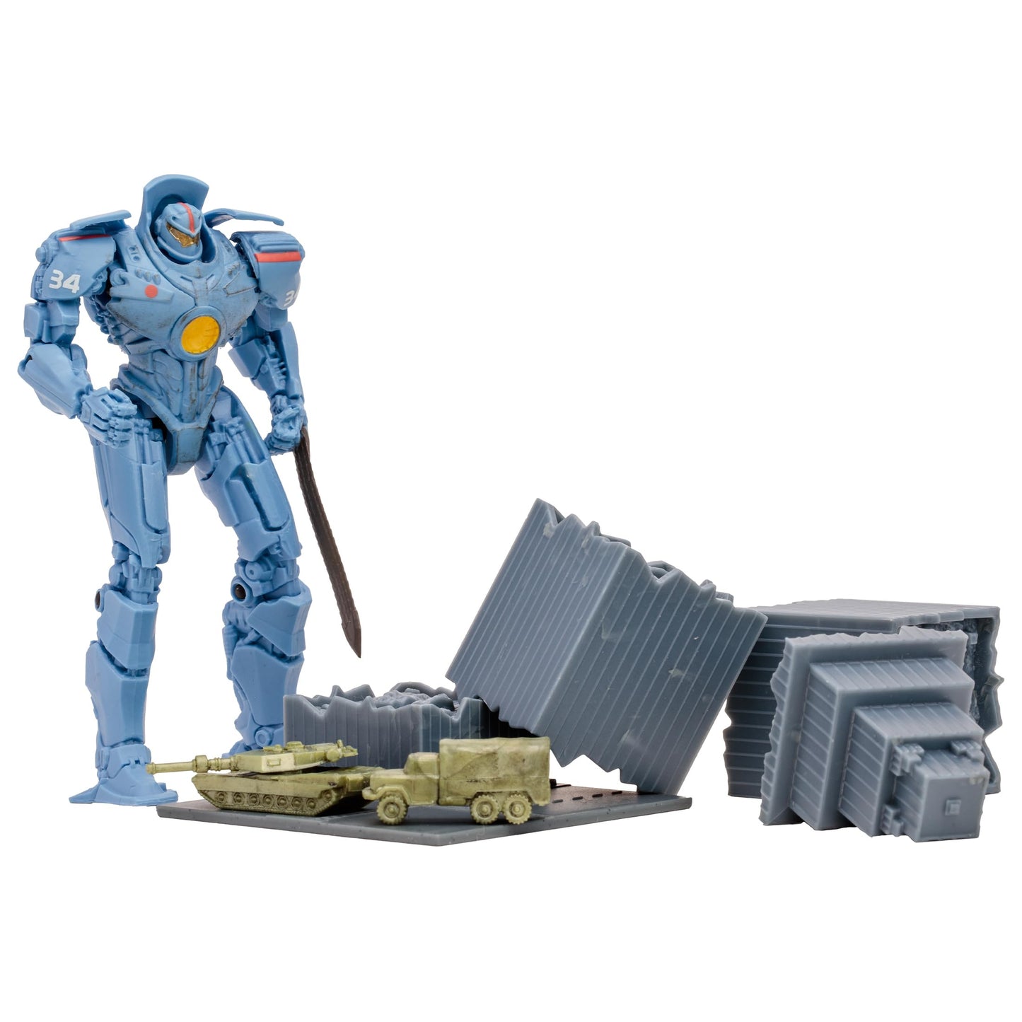 Pacific Rim McFarlane Toys Gipsy Danger (Jaeger) 4" Scale Figure Playset with Comic