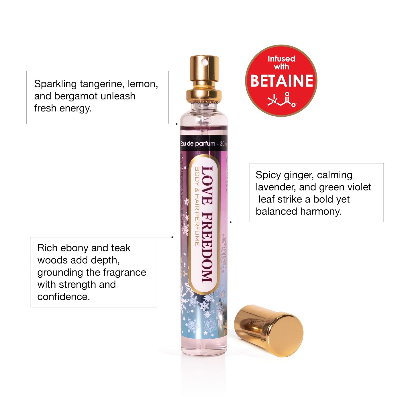 Esha Body & Hair Perfume Mist - Eau de Parfum for Women - Infused with Betaine - (LOVE FREEDOM) Beauty & Personal Care Esha