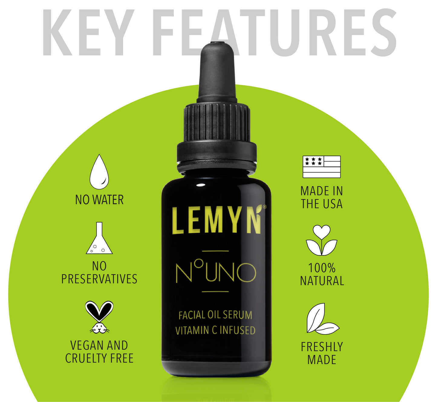 Lemyn Organics Hydrate & Glow Face Oil - Vitamin C & E Serum | Freshly Made & 100% Natural | Boosted Hydration & Enhanced Elasticity & Firmness