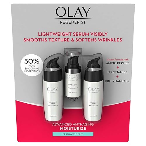 Olay Regenerist Regenerating Serum, Fragrance-Free - 3 Piece set(Total 3.9 Oz)