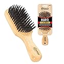 Annie Natural Boar Bristle Hard Club Brush #2061, Reinforced boar bristles, reinforced bristles, wavy hair, straight hair, long hair, short hair, no