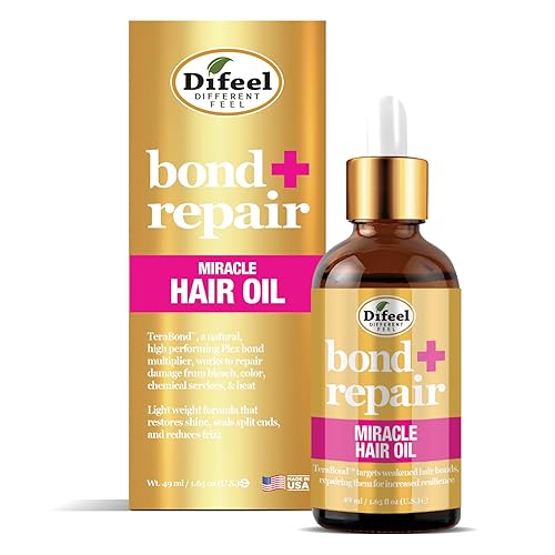 Difeel Bond & Repair Miracle Hair Oil 1.65 oz. - Deep Bond Restore Treatment Oil for Hair, Nourishing Oil Hair Treatment for Dry, Damaged Hair