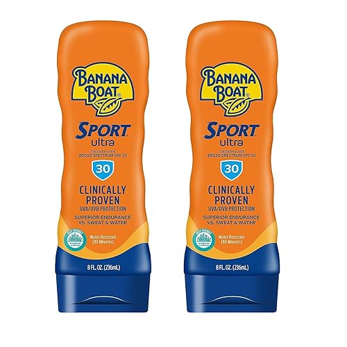 Banana Boat Sport Performance Broad Spectrum SPF 30 Sunscreen Lotion, Swim Splash - Up to 80 Minutes Water Resistant, 8 fl oz, 2-Pack