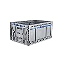 Hudson Exchange 23.62 x 15.75 x 11.81" (15.2 Gallon) Collapsible Straight Wall Handled Storage Container Tote, Gray