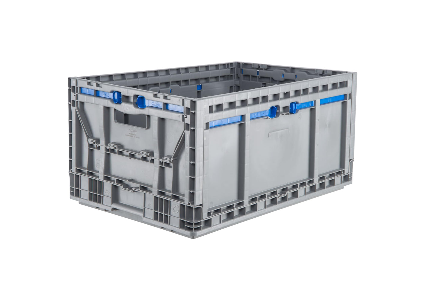Hudson Exchange 23.62 x 15.75 x 11.81" (15.2 Gallon) Collapsible Straight Wall Handled Storage Container Tote, Gray