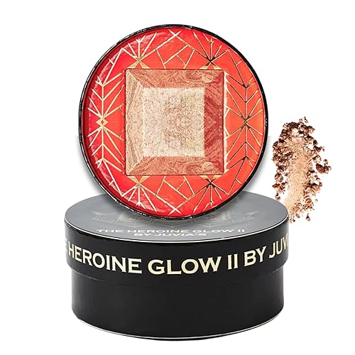 Juvia's Place Highlighter Heroine Glow II - Highlighter Powder, Baked Highlighter, Shimmer Highlighter Makeup, Long-Wearing & Illuminating Cheek