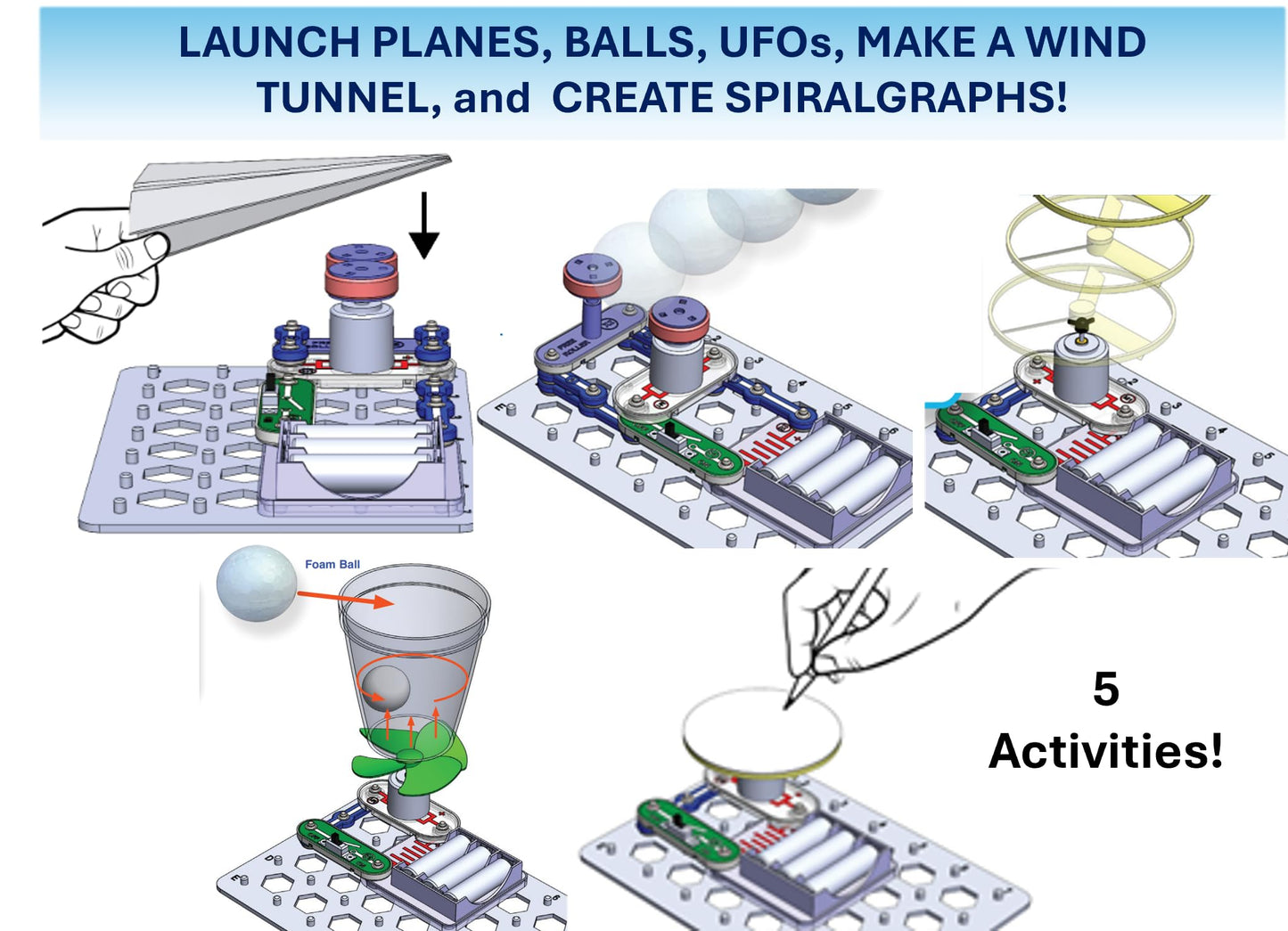 Snap Circuits Flight Deck Science/STEM Toy kit | Ages 8+ | Construction Gift for Boys and Girls