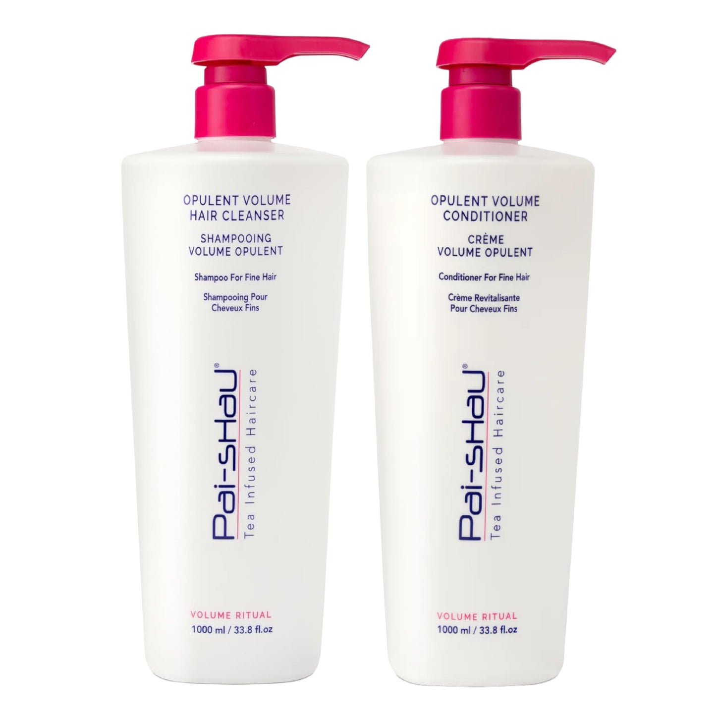 Pai-Shau Opulent Volume Cleanser and Conditioner Duo Set - Volumizing Cleanser and Conditioner for Thin Hair - Provides Improved Volume and Hydration