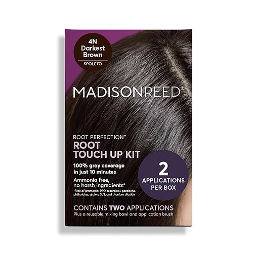 Madison Reed Root Perfection Root Touch Up Kit - 4N Spoleto Darkest Brown, 2 Permanent Applications, 100% Gray Coverage in 10 Min | PPD-Free
