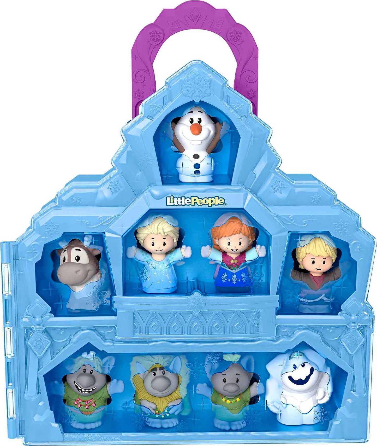 Fisher-Price Little People Disney Frozen Carry Along Castle – Toddler Playset with Figures for Pretend Play, Kids Ages 18+ Months