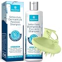 Roycederm Seborrheic Dermatitis & Psoriasis Shampoo with Scalp Massager Brush - Scalp Cleansing & Comfort Care Set for Dry, Itchy, Flaky Scalp