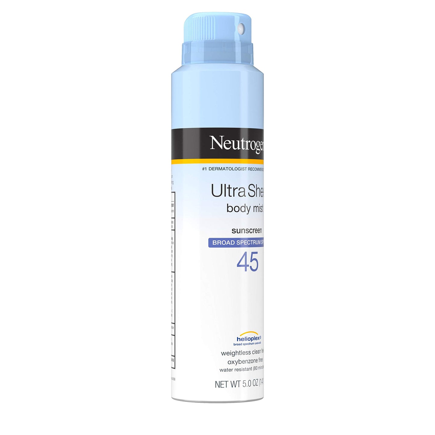 Neutrogena Ultra Sheer Spf#45 Body Mist Full Reach Spray 5 Ounce (148ml) (3 Pack)