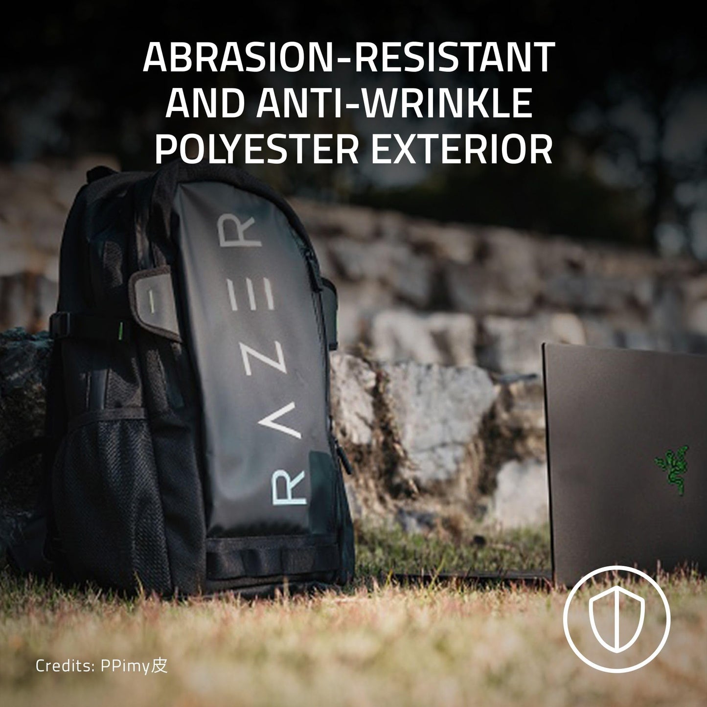 Razer Rogue v3 16" Gaming Laptop Backpack: Travel Carry On Computer Bag - Tear and Water Resistant - Mesh Side Pocket - Fits 16 inch Notebook - Black