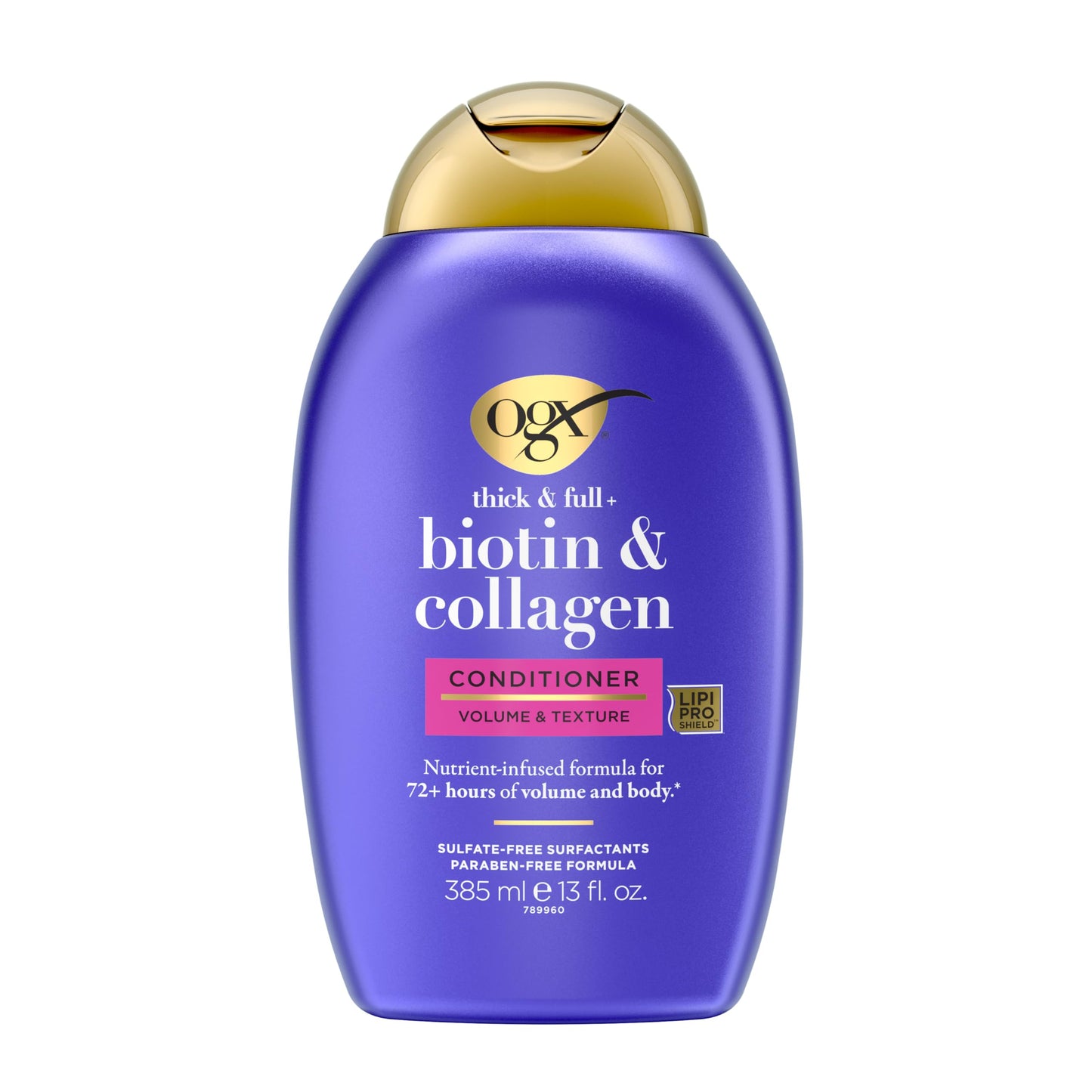 OGX Thick & Full + Biotin & Collagen Volumizing Conditioner, Nutrient-Infused Conditioner with Vitamin B7 Biotin Gives Hair Volume & Body for 72+