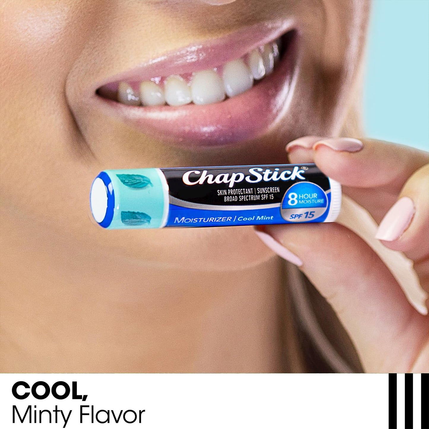 ChapStick Moisturizer 2-in-1 Lipcare SPF 15, Original, Black Cherry, Cool Mint, 3-Pack - Sunscreen Lip Balm with Aloe Vera and Vitamin E, 0.15 Oz Ea