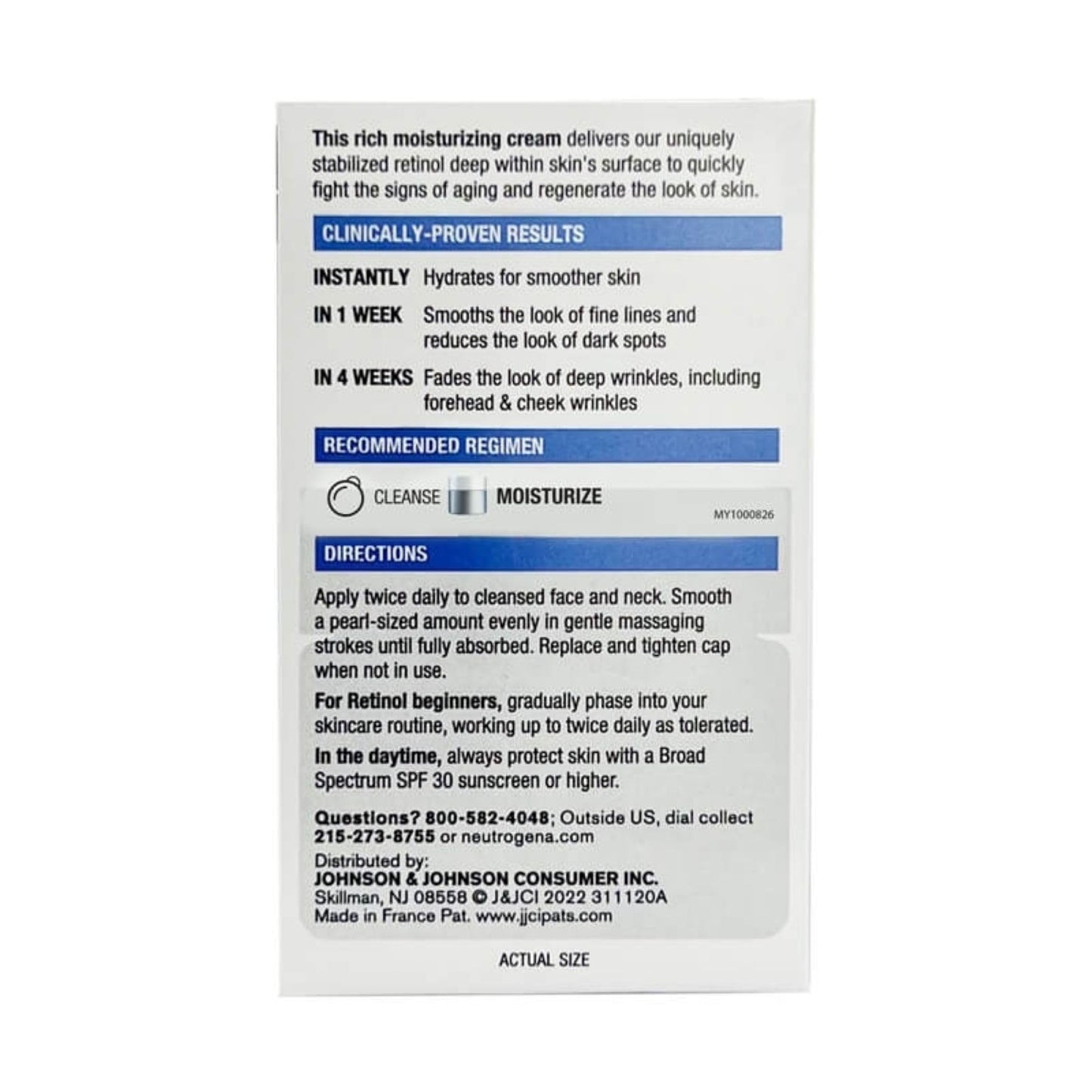 Neutrogena Rapid Wrinkle Repair Retinol Regenerating Face Cream & Hyaluronic Acid Anti Wrinkle Face Moisturizer, Neck Cream, with Hyaluronic Acid