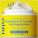 SeoulCeuticals Korean Face Mask Skin Care - Snail Mucin Turmeric Mask for Face - Cruelty Free K Beauty Anti Aging Face Mask for Healthy, Youthful Glow
