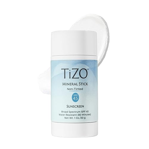 TiZO Mineral Stick SPF 45 | Non-Tinted | Water Resistant (80 minutes) | Broad Spectrum Sunscreen | UVA/UVB Protection | For all skin types | Easy
