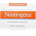 Neutrogena Transparent Facial Bars, Acne-Prone Skin Formula, 3.5 Ounce (Pack of 8)