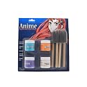 Anime Liquid Latex Body & Face Paint Kit - Four 1 fl oz (Teal • Orange • Purple • White) + 4 Precision Brushes - Cosplay, Conventions, Festivals