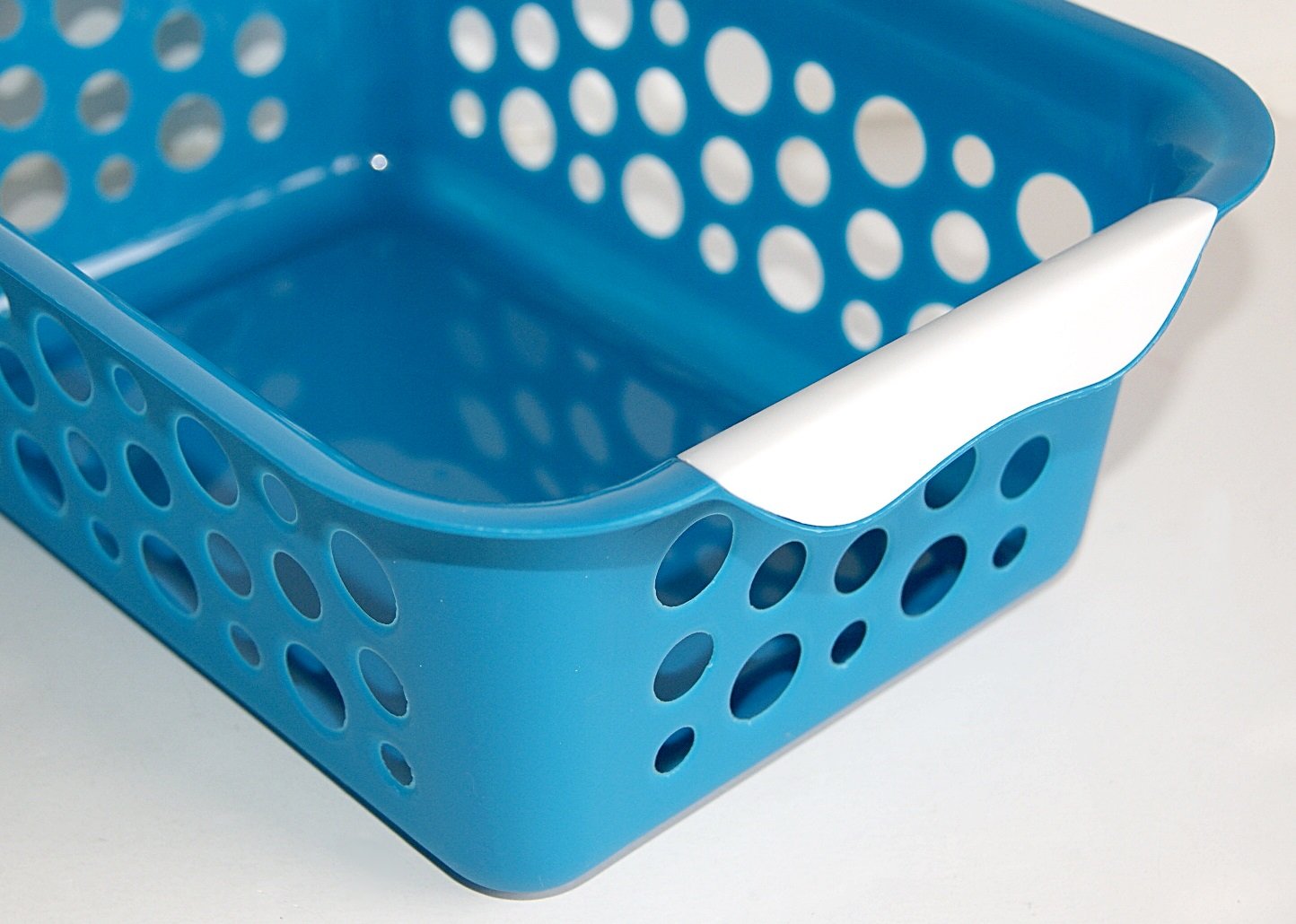 Medium Blue Stacking Storage Baskets - 10.75 Inches - Set of 2