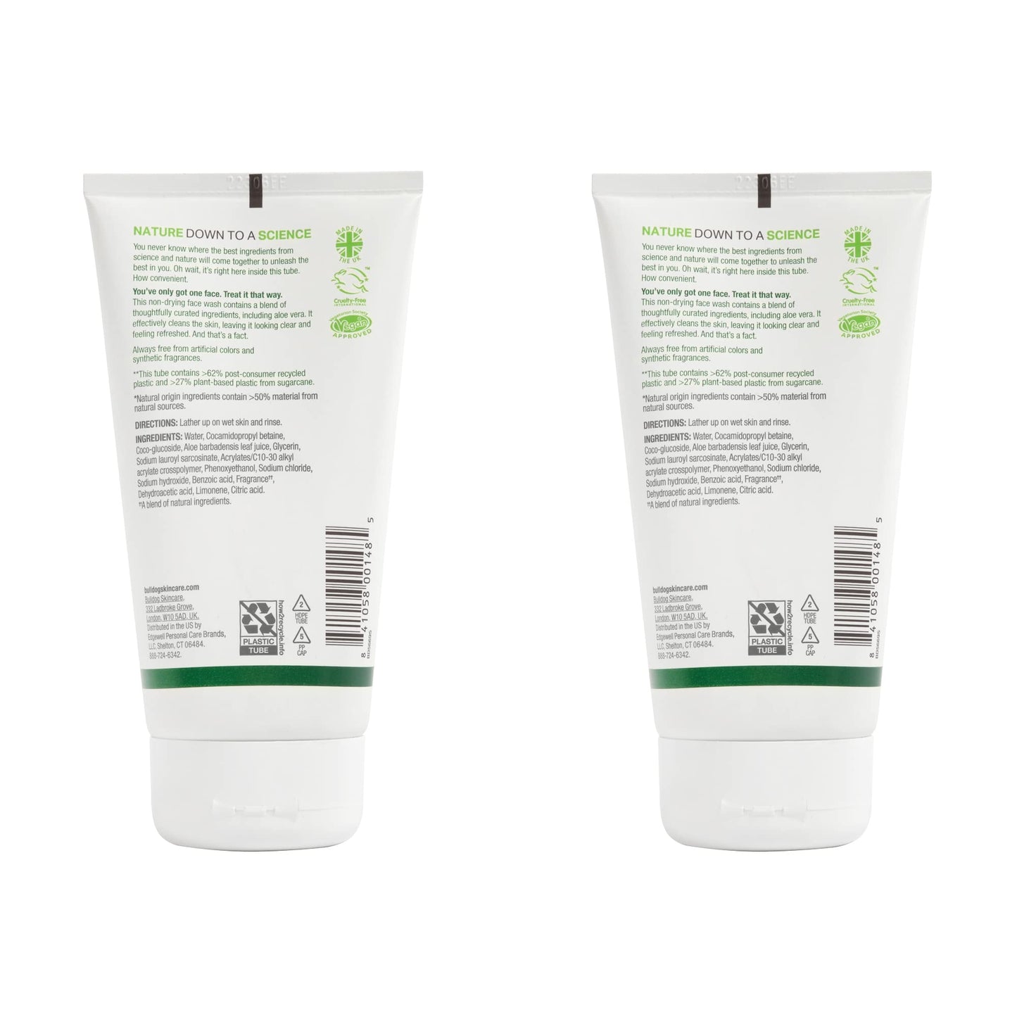 Bulldog Mens Skincare and Grooming Original Face Wash, 5 Ounce - Pack of 2