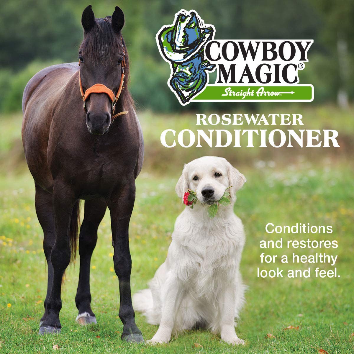 Cowboy Magic Shampoo + Conditioner 32 Ounce Bottles Detangler and Shine 4oz