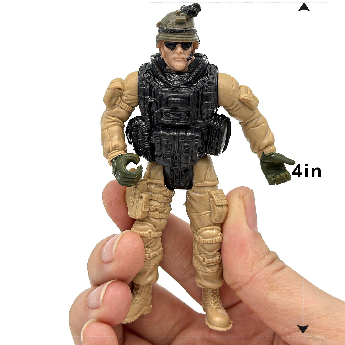 US Army Men and SWAT Team Toy Soldiers Action Figures with Military Weapons Accessories for Kids Boys Girls,12Pcs