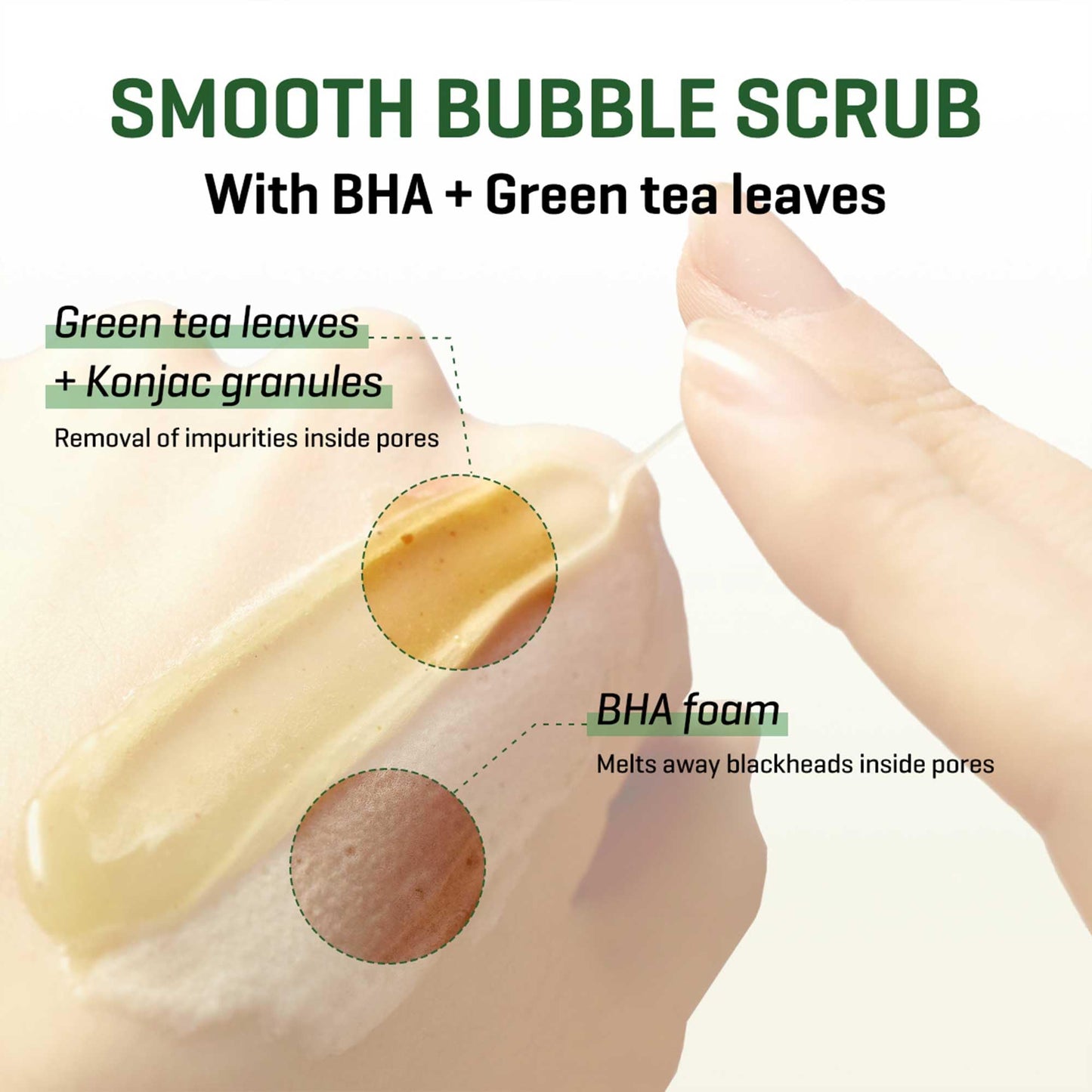 SOME BY MI Bye Bye Blackhead 30 Days Miracle Green Tea Tox Bubble Cleanser - 4.23oz, 120g - Korean Face Wash & Bubble Face Mask - Daily