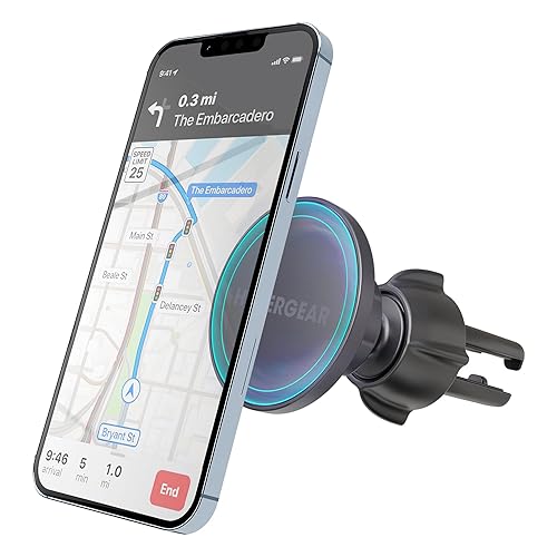 HyperGear MagSafe Magnetic Phone Holder Car Phone Holder Mount for Air Vent, Cellphone Holders Car Magnet Stand, Auto Magnetic Mount, Hands-Free…