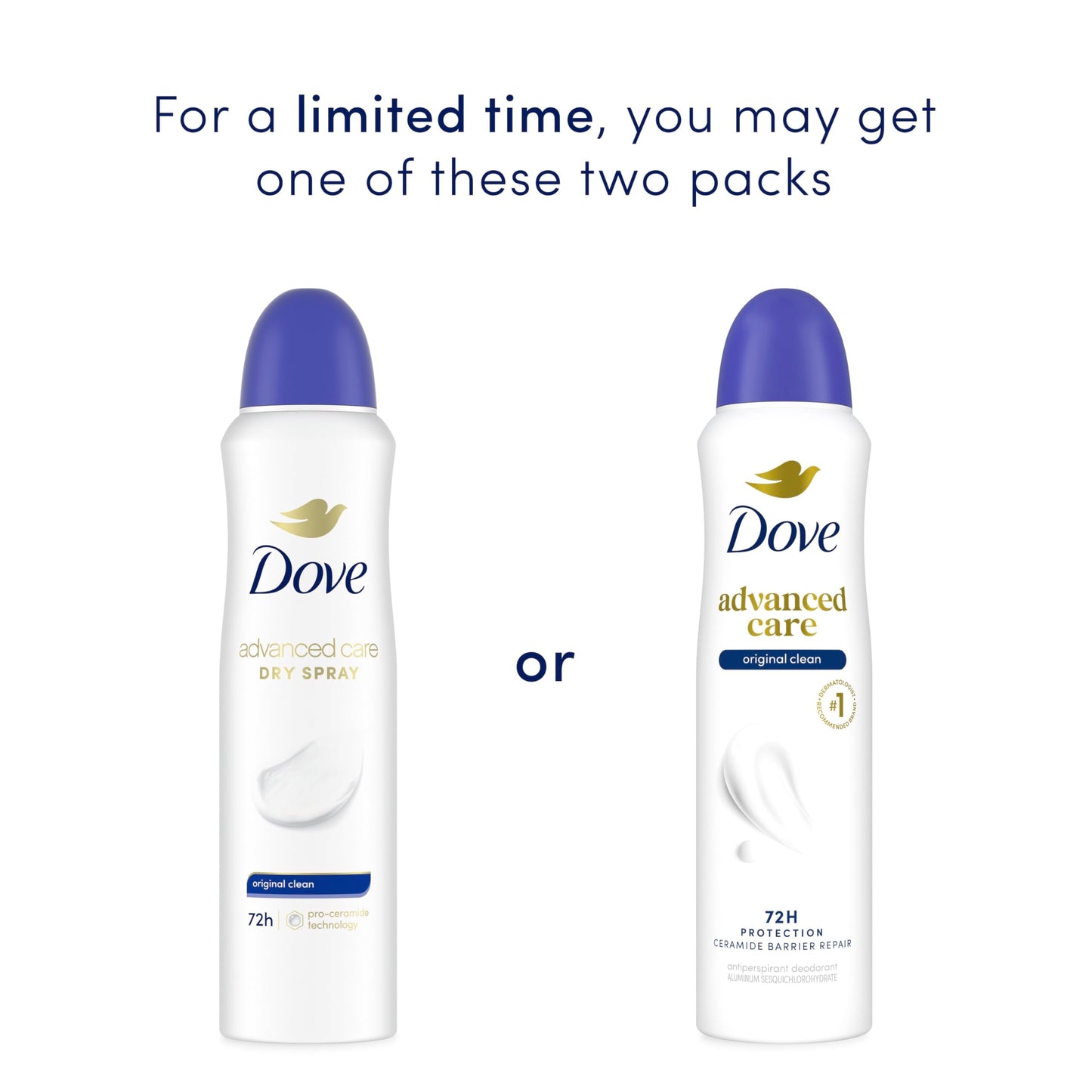 Dove Advanced Care Antiperspirant Deodorant Spray Original Clean Antiperspirant deodorant for helping repair skin barrier after shaving 72-hour Beauty and Personal Care Dove